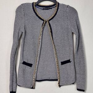 Atmosphere XS Navy Stripe Cardigan Sweater